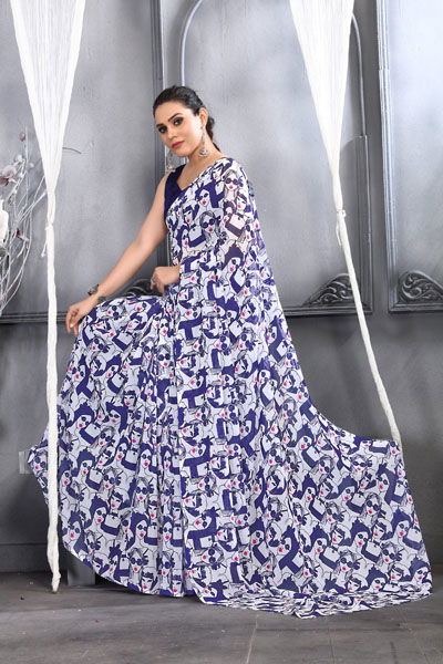 Aayaa Aaradhna 3 Printed Georgette Casual Daily Wear Saree Collection